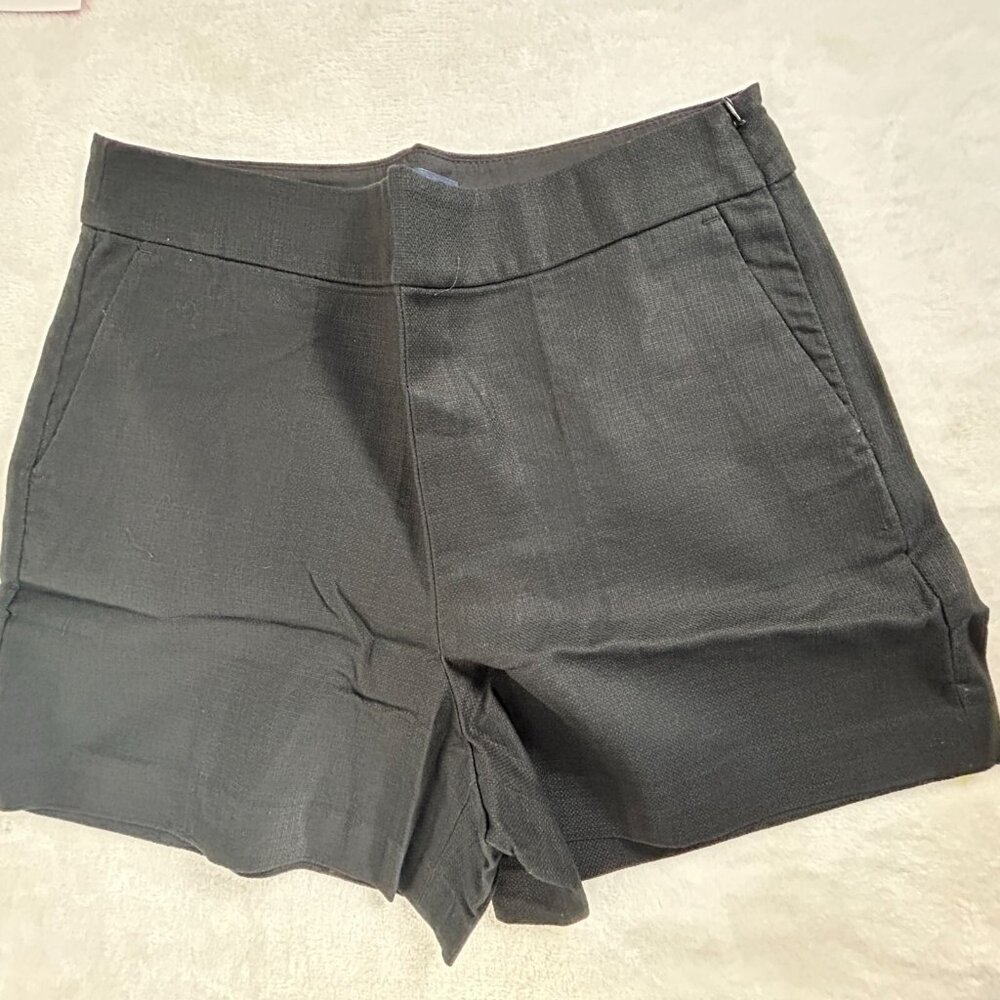 J.Crew Womens Basketweave Short with Side Zip Size 8 Black Casual AP249 New $59